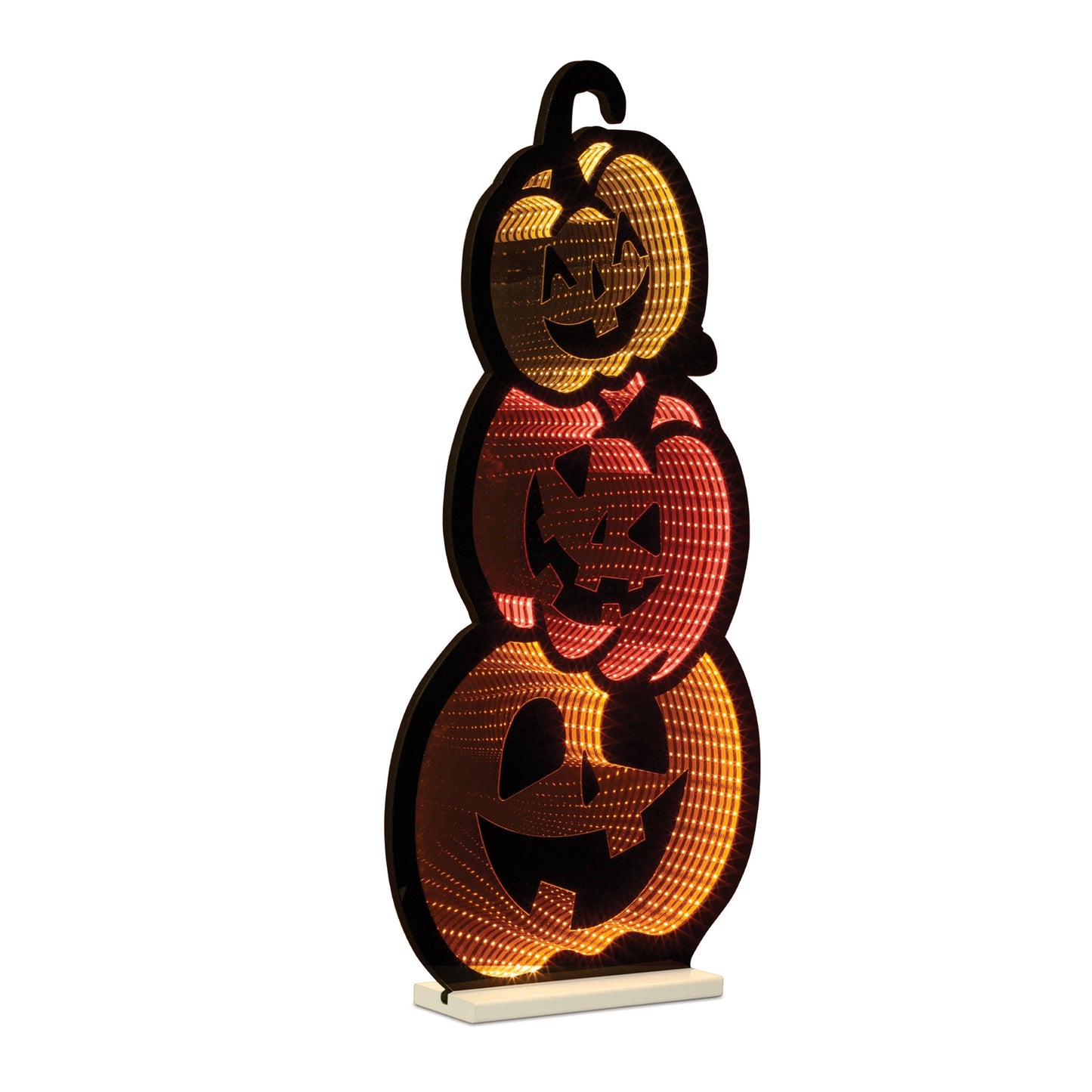 Triple Jack-o-Lantern Infinity Light, Acrylic w/UL Plug, 35.5"