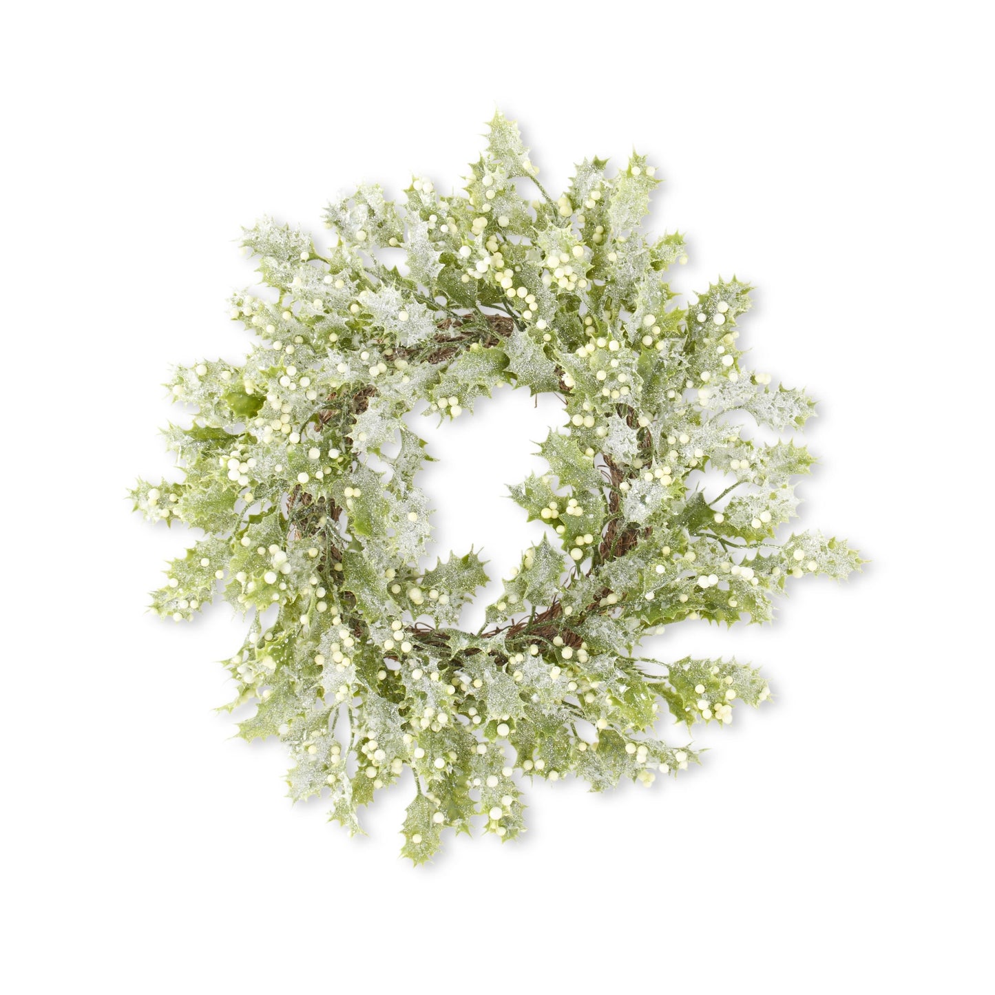 Glittered Holly Candle Ring, 16"
