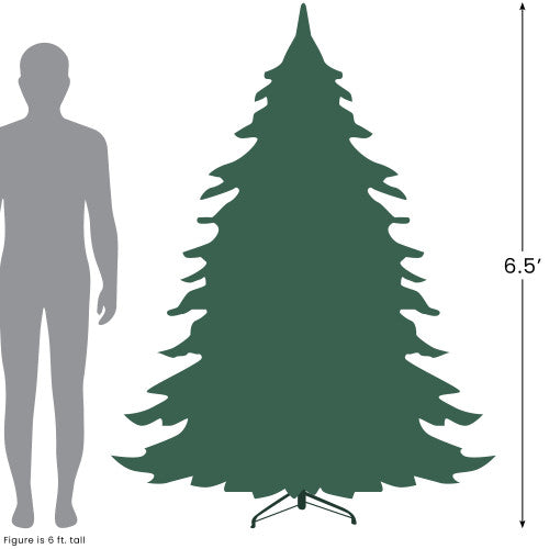 6.5’ Pre-Lit Slim Geneva White Spruce Artificial Christmas Tree, Pink Lights