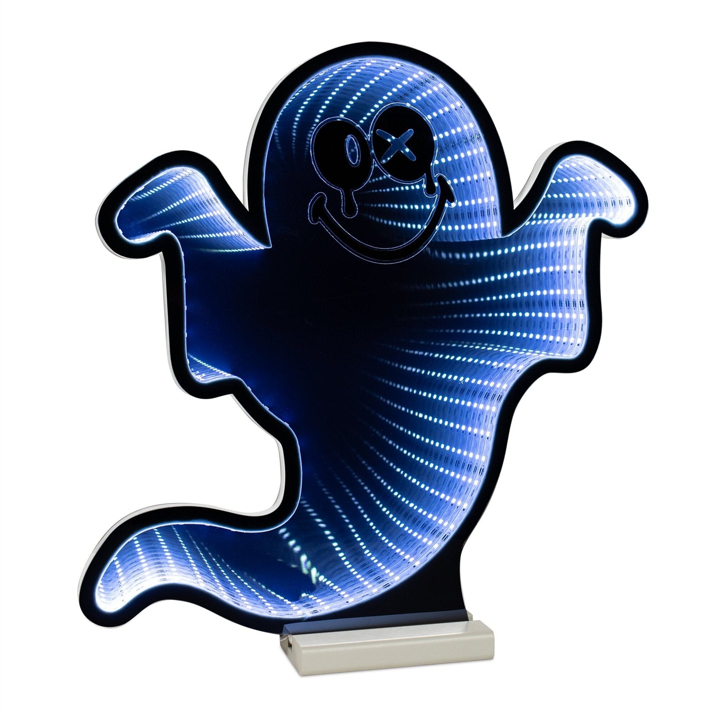 Smiley Ghost Infinity Light, Acrylic w/UL Plug, 15.5"