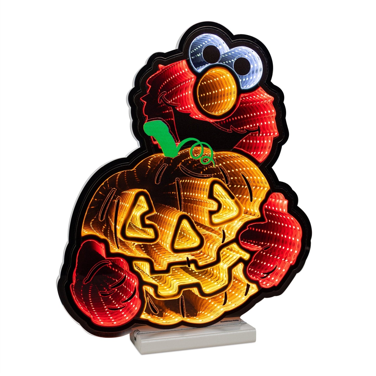 Sesame Street Elmo with Pumpkin Infinity Light w/UL Plug, 16", Acrylic