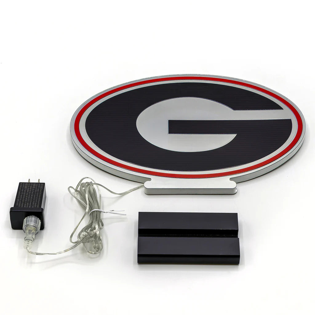 Georgia Bulldogs Logo LED Infinity Light, Acrylic, w/UL Plug, 9"