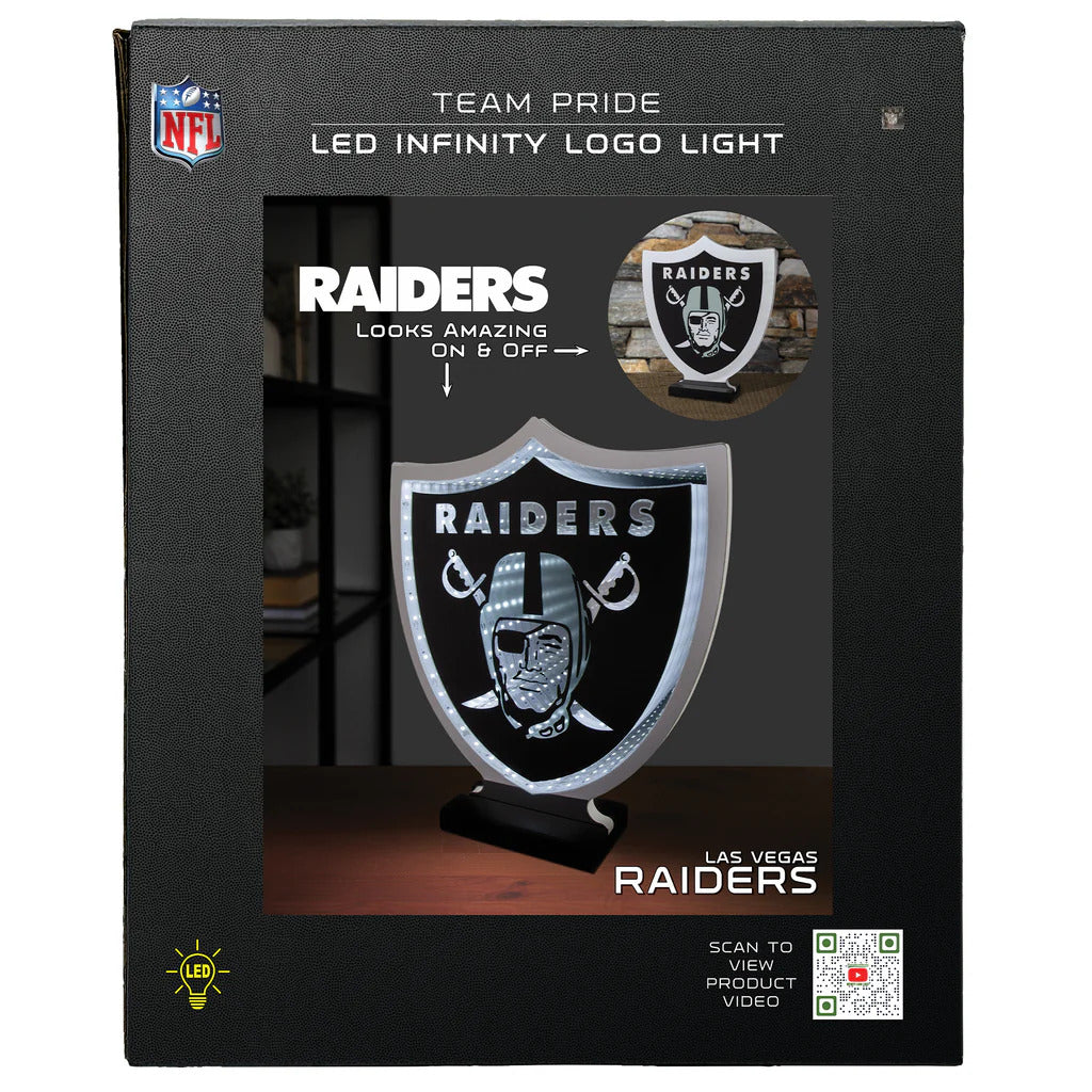 Las Vegas Raiders LED Infinity Logo Light, Acrylic, w/UL Plug, 12"