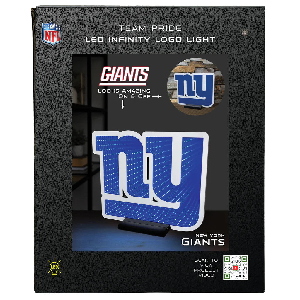 New York Giants LED Infinity Logo Light, Acrylic, w/UL Plug, 11.5"