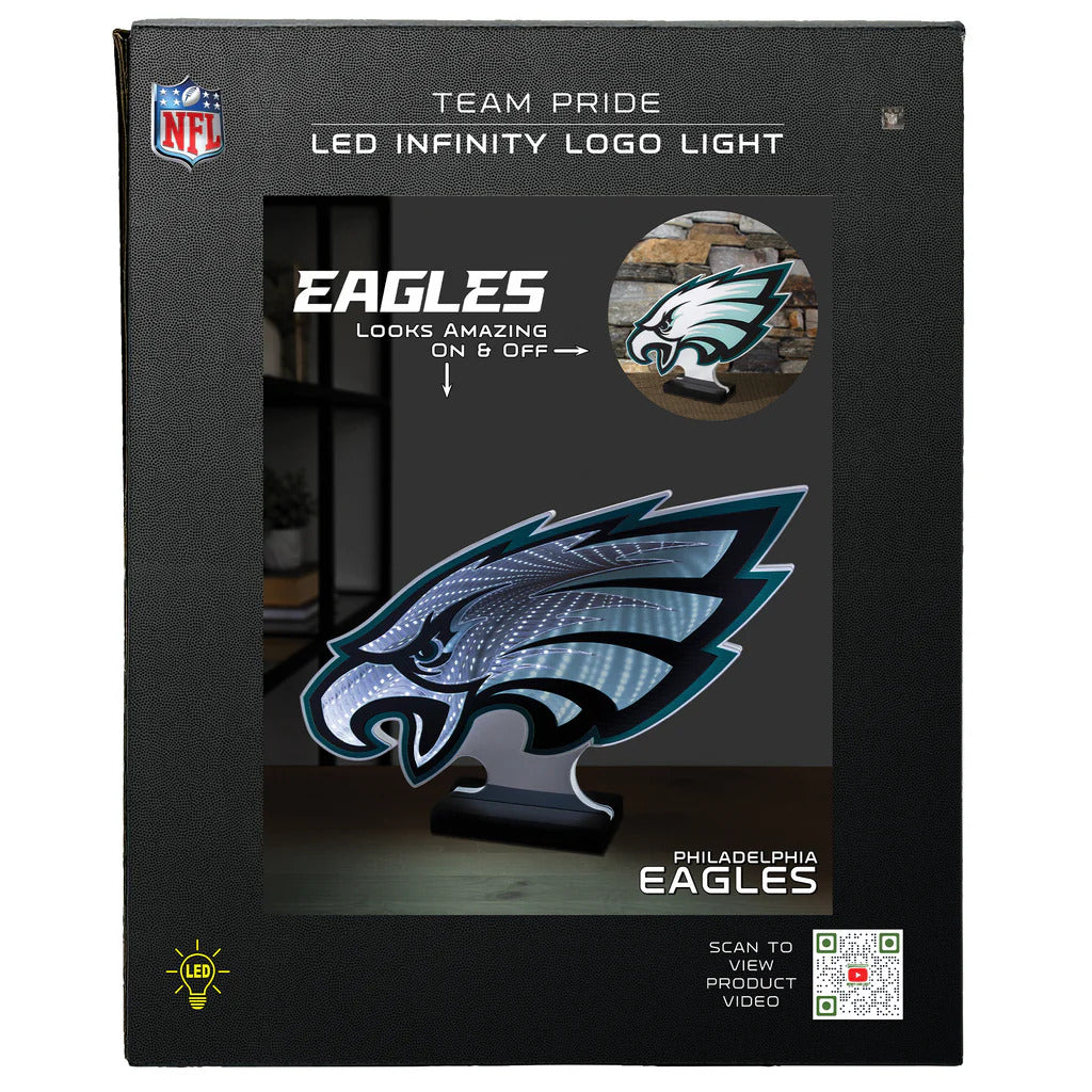 Philadelphia Eagles LED Infinity Logo Light, Acrylic, w/UL Plug, 10"