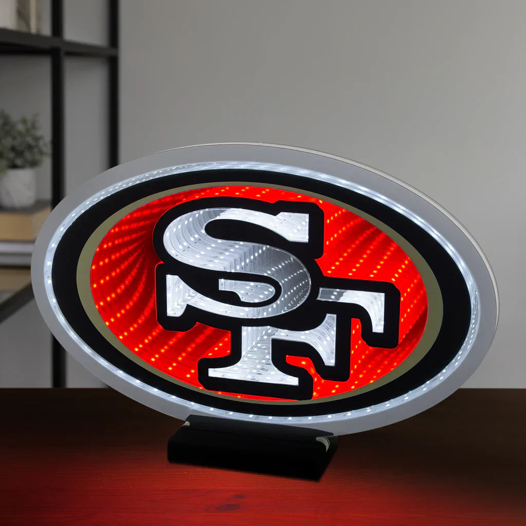 San Francisco 49ers LED Infinity Logo Light, Acrylic, w/UL Plug, 10"