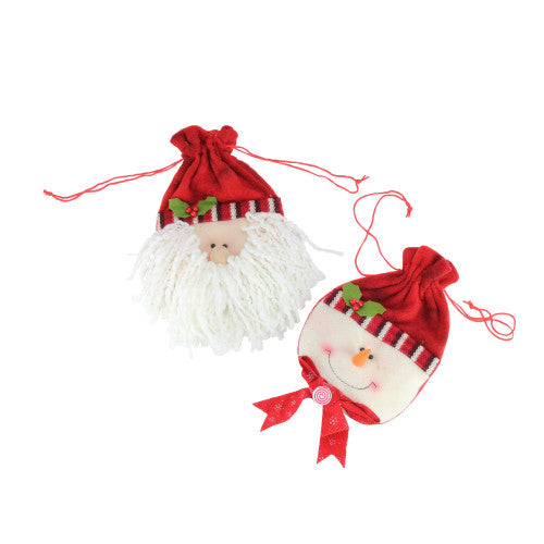 Pack of 10 Red Christmas Stocking and Gift Bag Set 14.5"