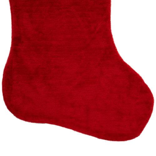Traditional Plush Christmas Stocking with Cuff - 36" - Red and White