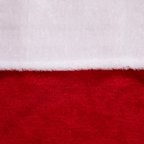 Traditional Plush Christmas Stocking with Cuff - 36" - Red and White