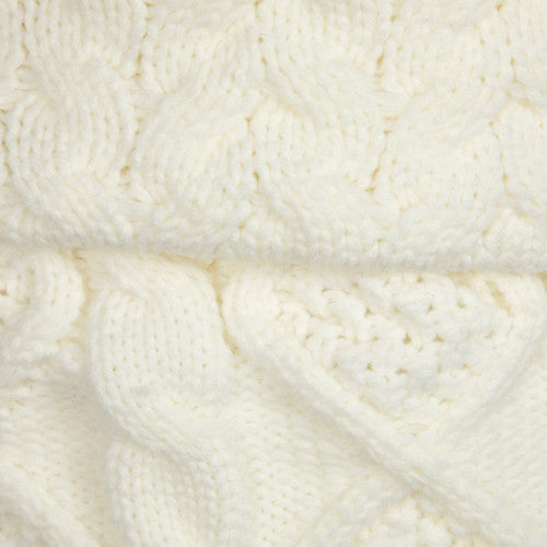 Cable Knit Christmas Stocking with Cuff - 21.5" - Cream