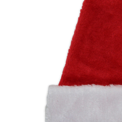 Red and White Plush Unisex Adult Christmas Santa Hat Costume Accessory - Small