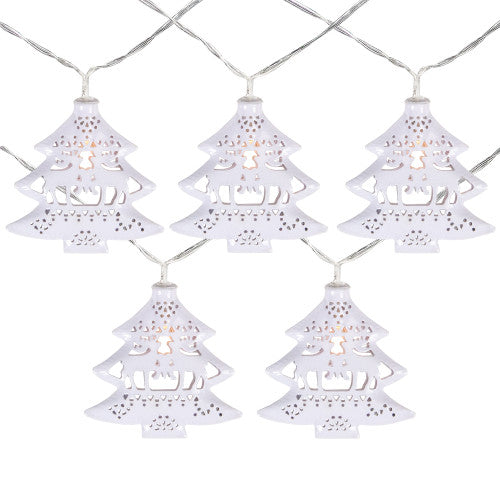 10 B/O LED Warm White Christmas Tree with Deer Lights - 3' Clear Wire