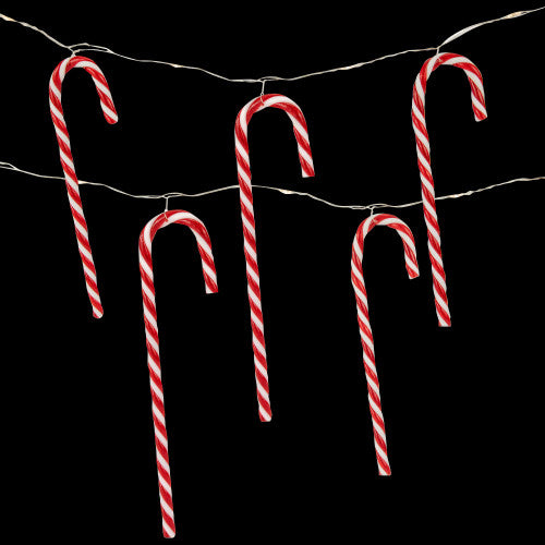 10-Count LED Micro Fairy Christmas Lights with Candy Canes