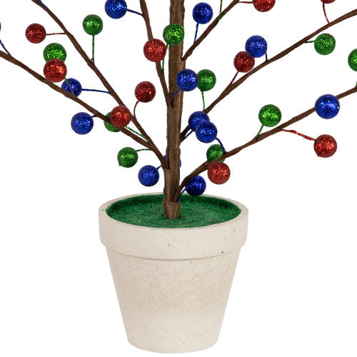 Glittered Ball Ornament Artificial Christmas Tree - Unlit - 24"