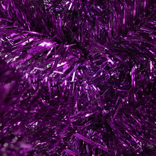 4' Purple Artificial Tinsel Christmas Tree, Unlit