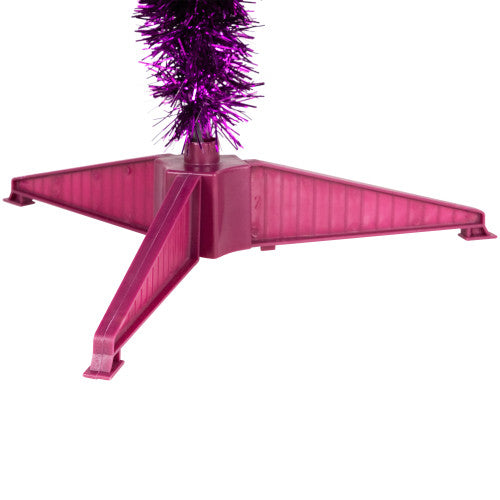 4' Purple Artificial Tinsel Christmas Tree, Unlit