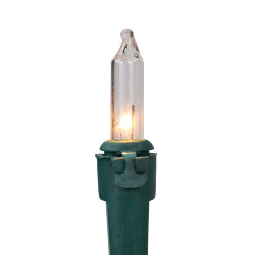 100-Count Red and Clear Mini Christmas Light Set, 20.25ft Green Wire