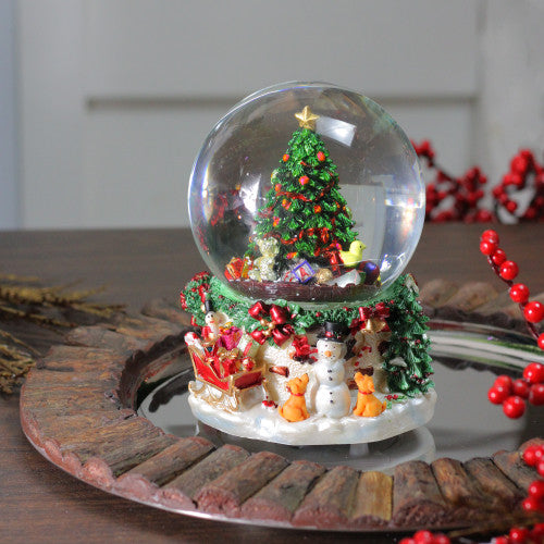 Presents Under the Tree Musical Christmas Snow Globe - 7"
