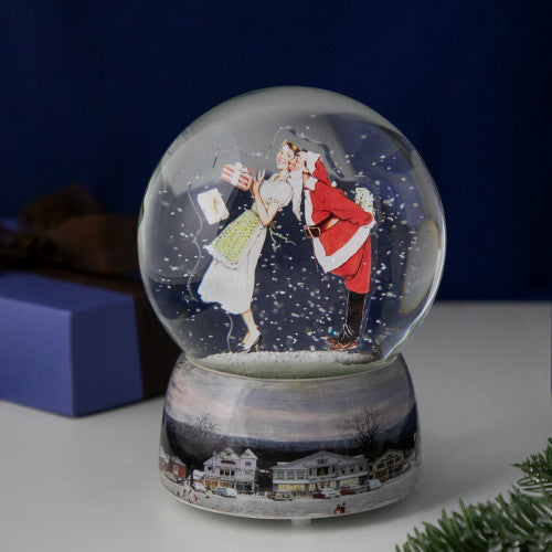 Norman Rockwell "Christmas Surprise" Snow Globe - 6.5"