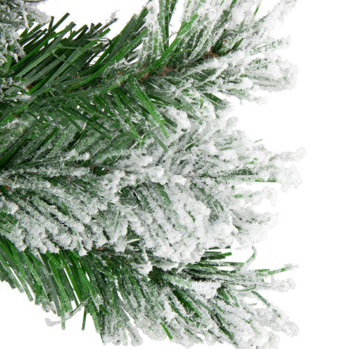 22" Flocked Pine Full Artificial Christmas Tree in Burlap Base - Unlit