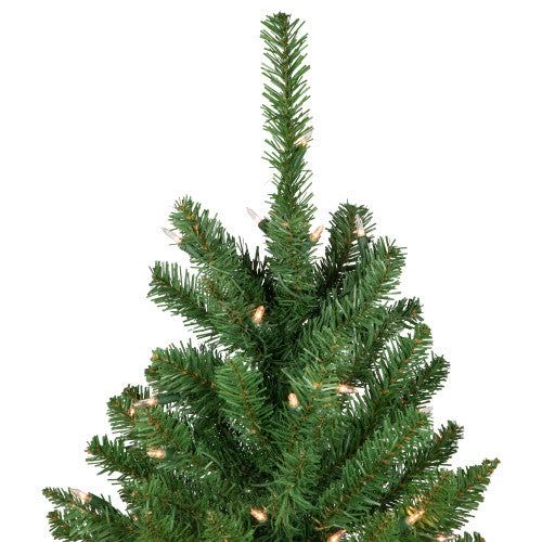 12' Pencil White River Fir Artificial Christmas Tree, Clear Lights