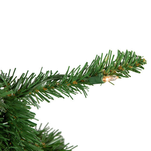 6.5' Pre-Lit White River Fir Pencil Artificial Christmas Tree, Clear Lights