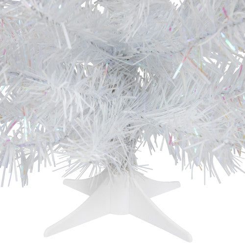 18" White Iridescent Spruce Artificial Christmas Tree - Unlit