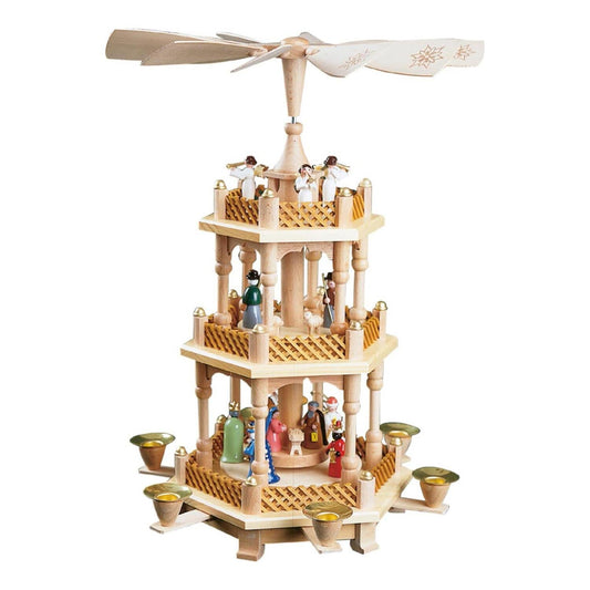 Richard Glaesser Pyramid - 3 tiers - Nativity - 17.25"
