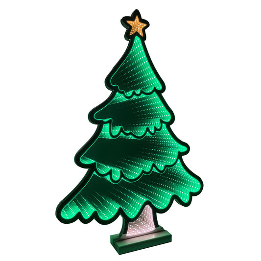 Infinity Light Standing Tree With Wooden Base (25")