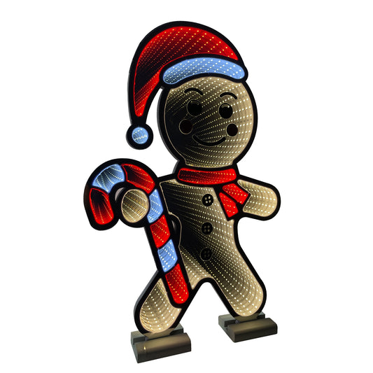 Infinity Christmas Gingerbread Man With Wooden Base 2 (24")