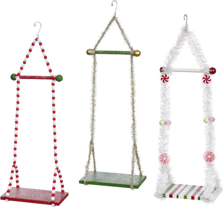 Mark Roberts 9" x 18" Single Elf Swing (3 styles - sold individually)