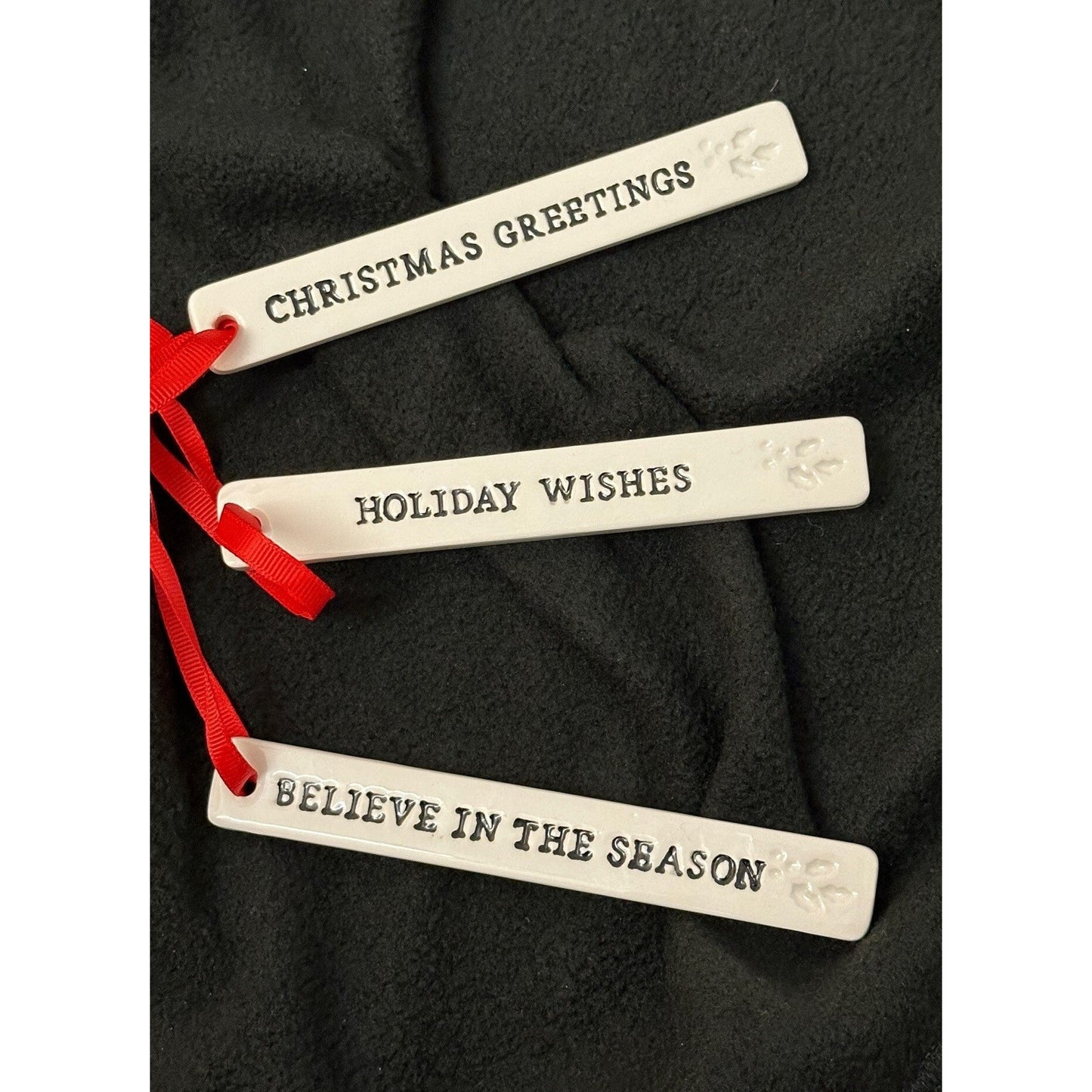 Holiday Message Ornament, 5 1/2" (3 styles - sold individually)