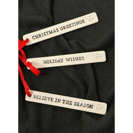 Holiday Message Ornament, 5 1/2" (3 styles - sold individually)