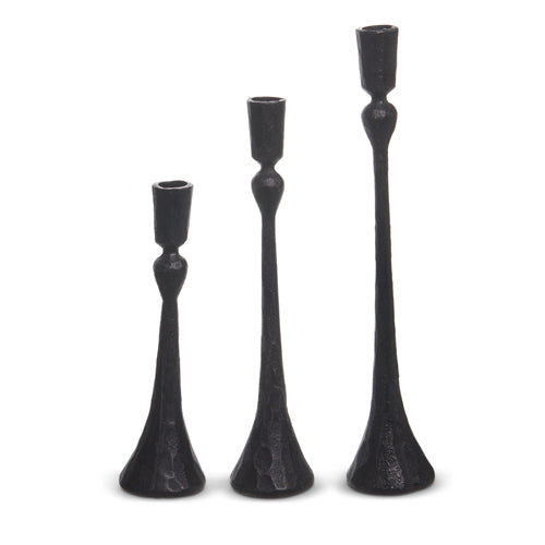 Black Candlesticks, 13.5" (Set of 3)