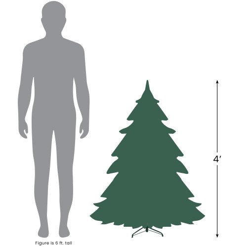 4' Country Mixed Pine Artificial Christmas Wall or Door Tree - Unlit