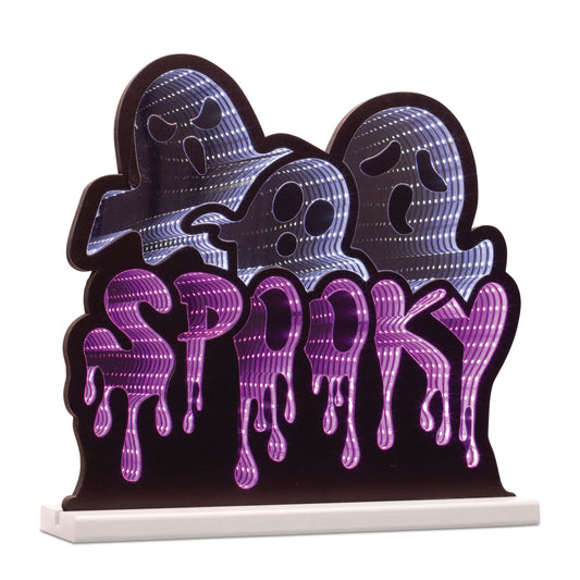 Triple Ghost/Spooky Infinity Light, Acrylic w/UL Plug, 15.5 x 15"