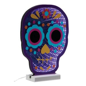 Day of the Dead Skull Infinity Light (12.5"H, Acrylic, UL Plug)