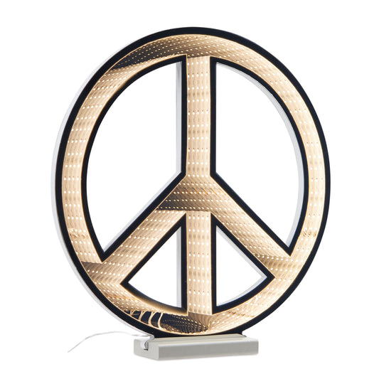 Peace Sign Infinity Light, 16"H, Acrylic, w/UL Plug