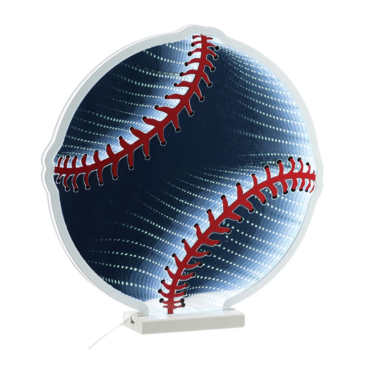 Baseball Infinity Light w/ UL Plug, 15.5", Acrylic