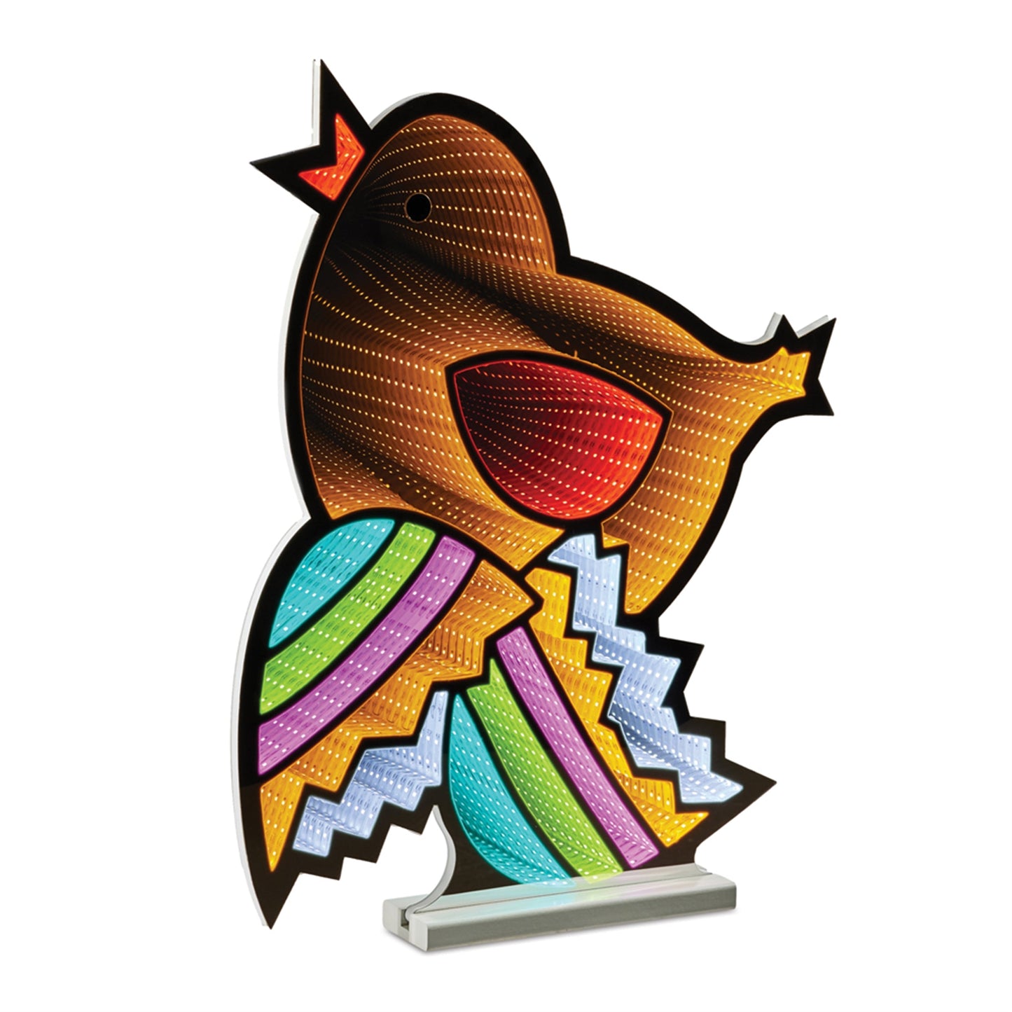 Chick w/Easter Egg Infinity Light, 23.5"H, Acrylic, w/UL Plug