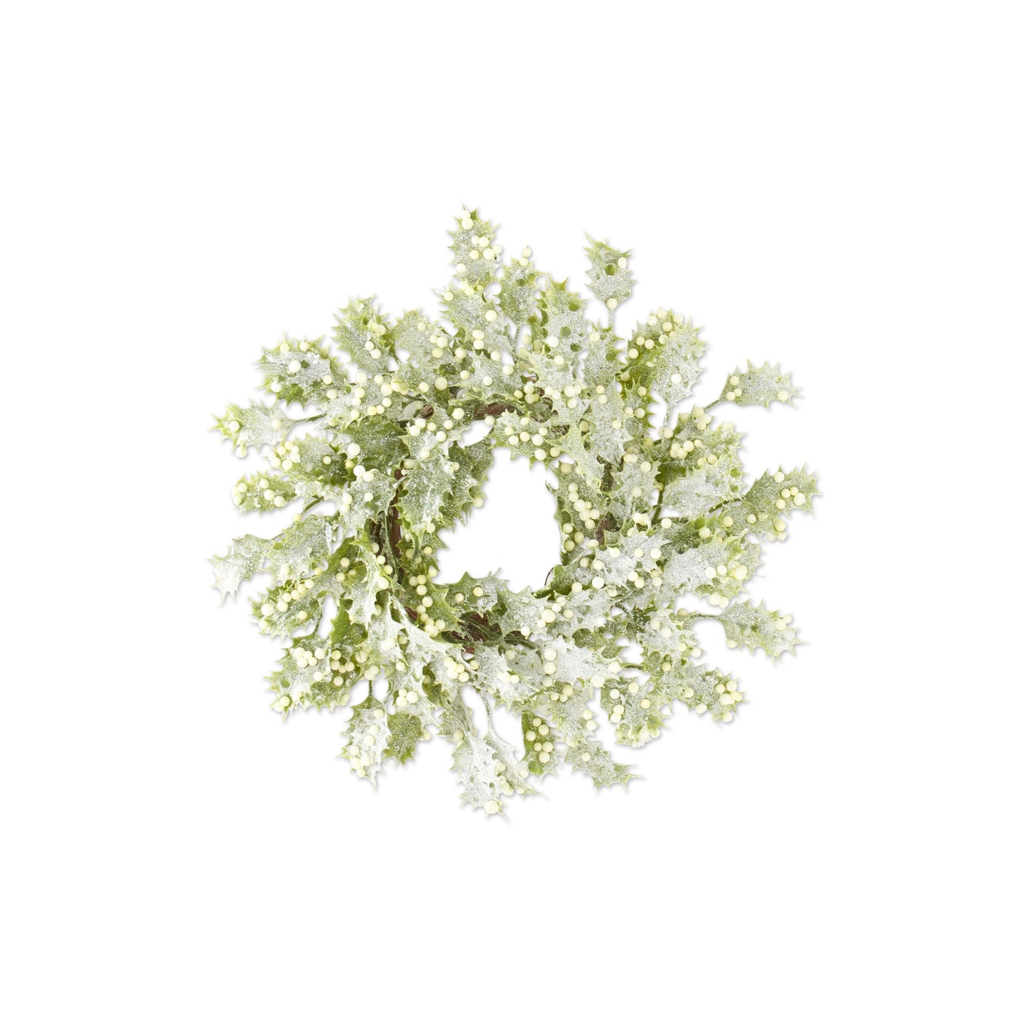 Glittered Holly Candle Ring, 13"