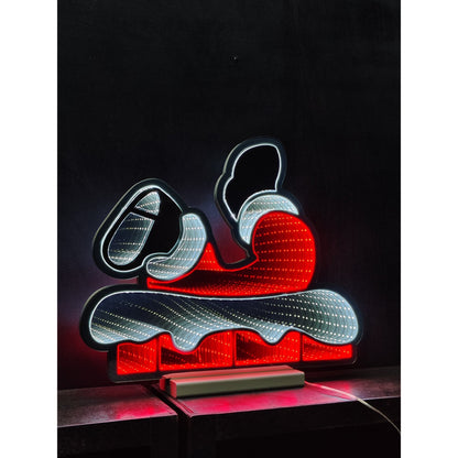 Santa Legs W/Chimney Infinity Light, Acrylic w/UL Plug, 15"