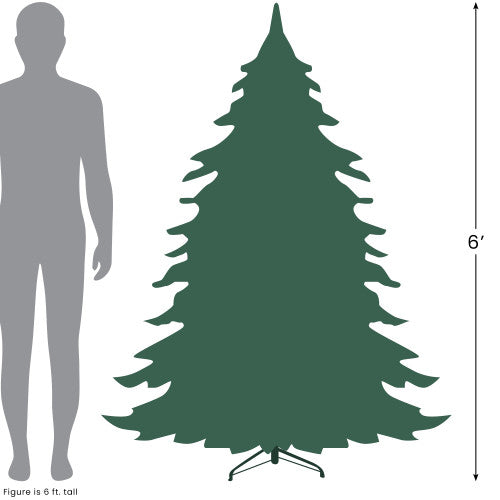 Pencil Flocked Pine Artificial Christmas Tree - 6' - Unlit