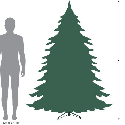 Metallic Platinum Artificial Tinsel Christmas Tree - 7 ft Clear Lights