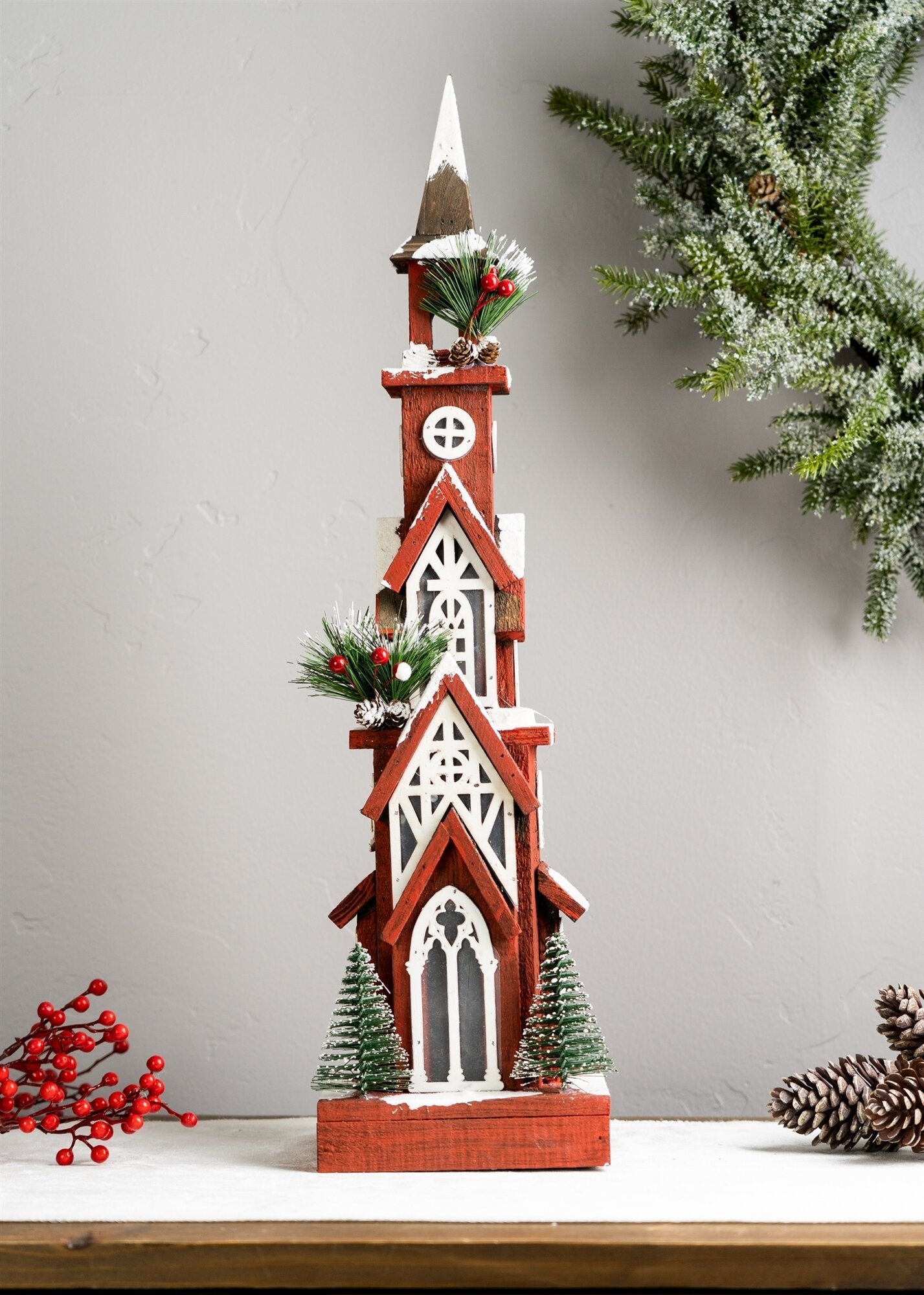 Lighted Church, 24.25"