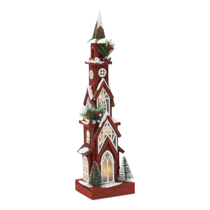 Lighted Church, 24.25"