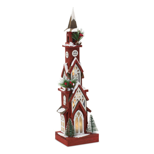 Lighted Church, 24.25"