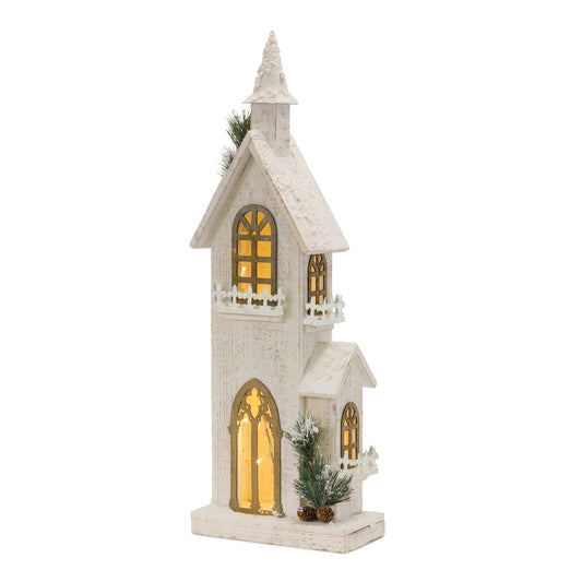 LED Wood Church, 27"
