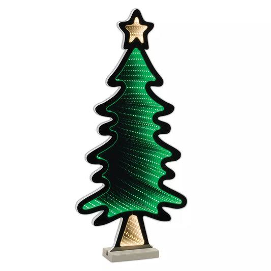 Tree w/Star Infinity Light 25"H Acrylic w/UL Plug