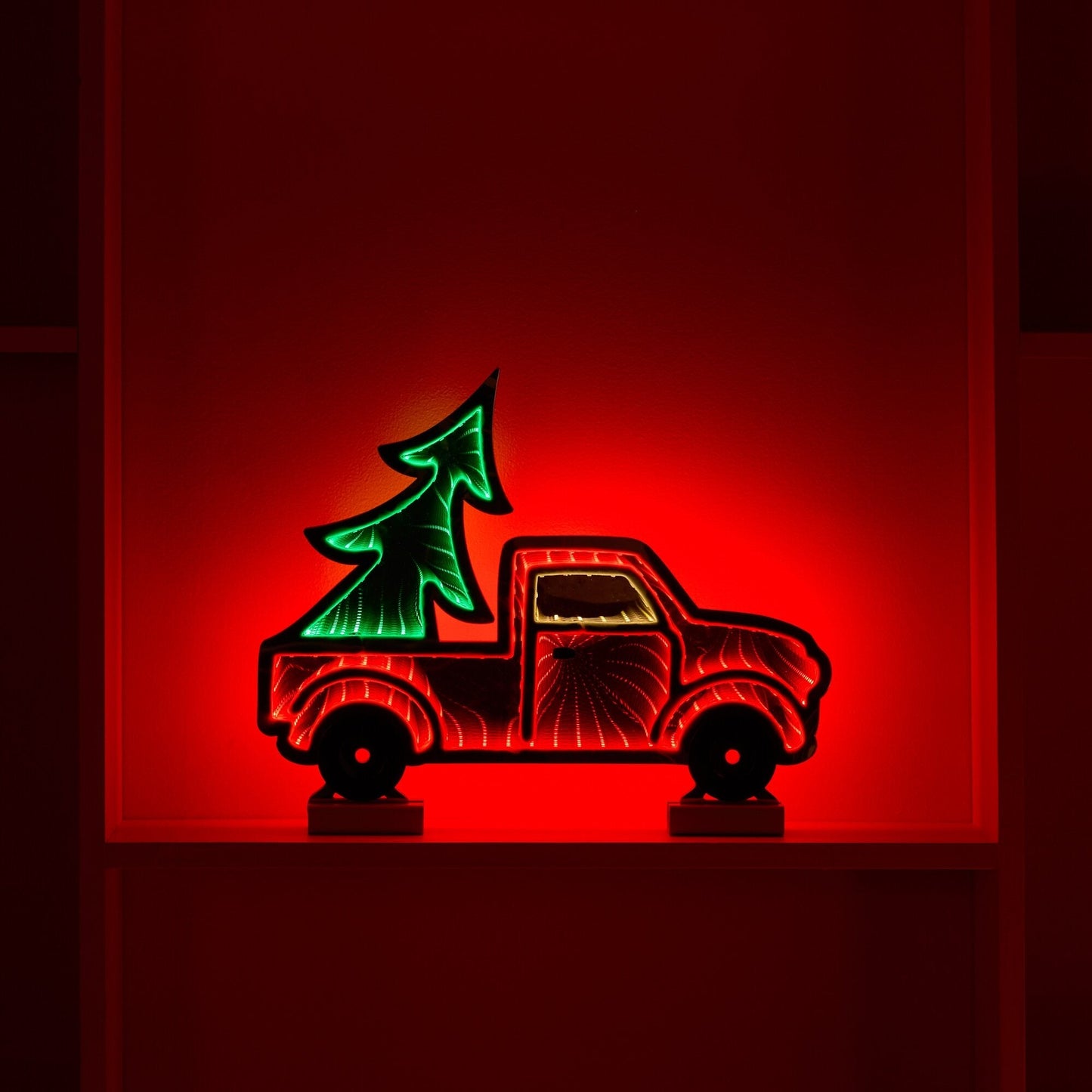 Truck and Tree Infinity Light, Acrylic w/UL Plug, 16 x 13.5"